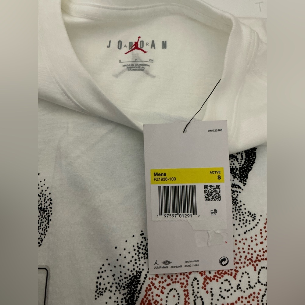 Nike Air Jordan Men's Active MJ Dot Graphic Short Sleeve T-Shirt Size Small - Picture 8 of 11
